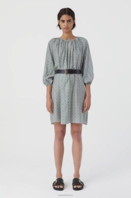 CLOSED France | CLOSED robe imprimée femmes T0V0601 vert fougère