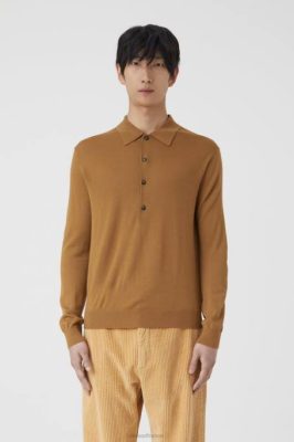 CLOSED France | CLOSED sauteur de polo hommes T0V0923 Tabaco séché