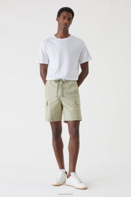 CLOSED France | CLOSED short cargo hommes T0V02007 Green de mousse légère