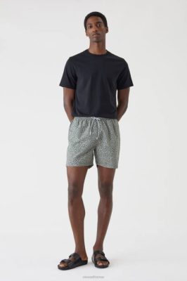 CLOSED France | CLOSED short de natation imprimé hommes T0V02019 Green de mousse légère