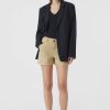 CLOSED France | CLOSED shorts en sergé sur le coton femmes T0V01386 roseau beige