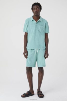 CLOSED France | CLOSED shorts en tissu Terry hommes T0V02020 agave bleu