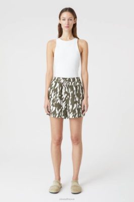 CLOSED France | CLOSED shorts imprimés femmes T0V0252 vert de l'armée