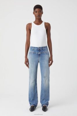 CLOSED France | CLOSED style denim Straight-x femmes T0V026 mi-bleu
