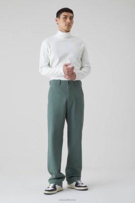 CLOSED France | CLOSED style pantalon belfast large hommes T0V01990 jade sombre