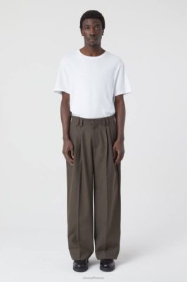 CLOSED France | CLOSED style pantalon hobart large hommes T0V0821 charbon de bois