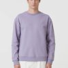 CLOSED France | CLOSED sweat-shirt de logo hommes T0V01076 violet poussiéreux