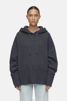 CLOSED France | CLOSED sweatshirt à capuche femmes T0V0569 mélange gris foncé