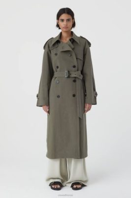 CLOSED France | CLOSED trench-coat femmes T0V0289 vert de l'armée