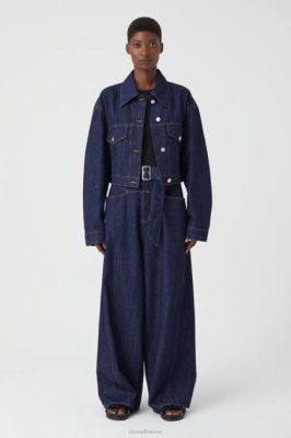 CLOSED France | CLOSED veste en jean carrée femmes T0V0283 bleu foncé