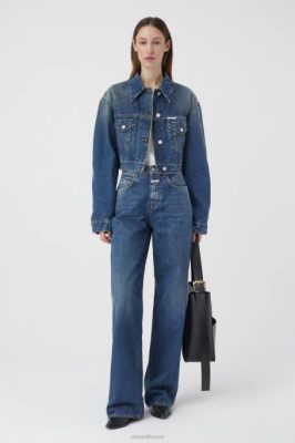 CLOSED France | CLOSED veste en jean carrée femmes T0V0287 mi-bleu