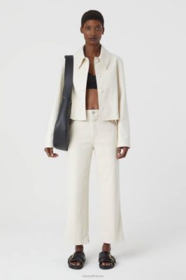 CLOSED France | CLOSED veste en toile recadrée femmes T0V01411 ecru